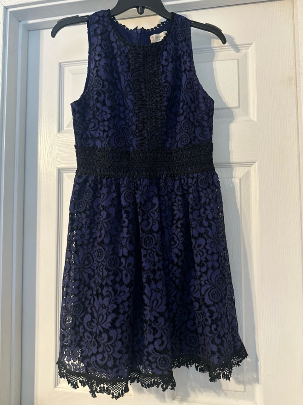 Altar'd State Navy Blue Lace Sleeveless Dress